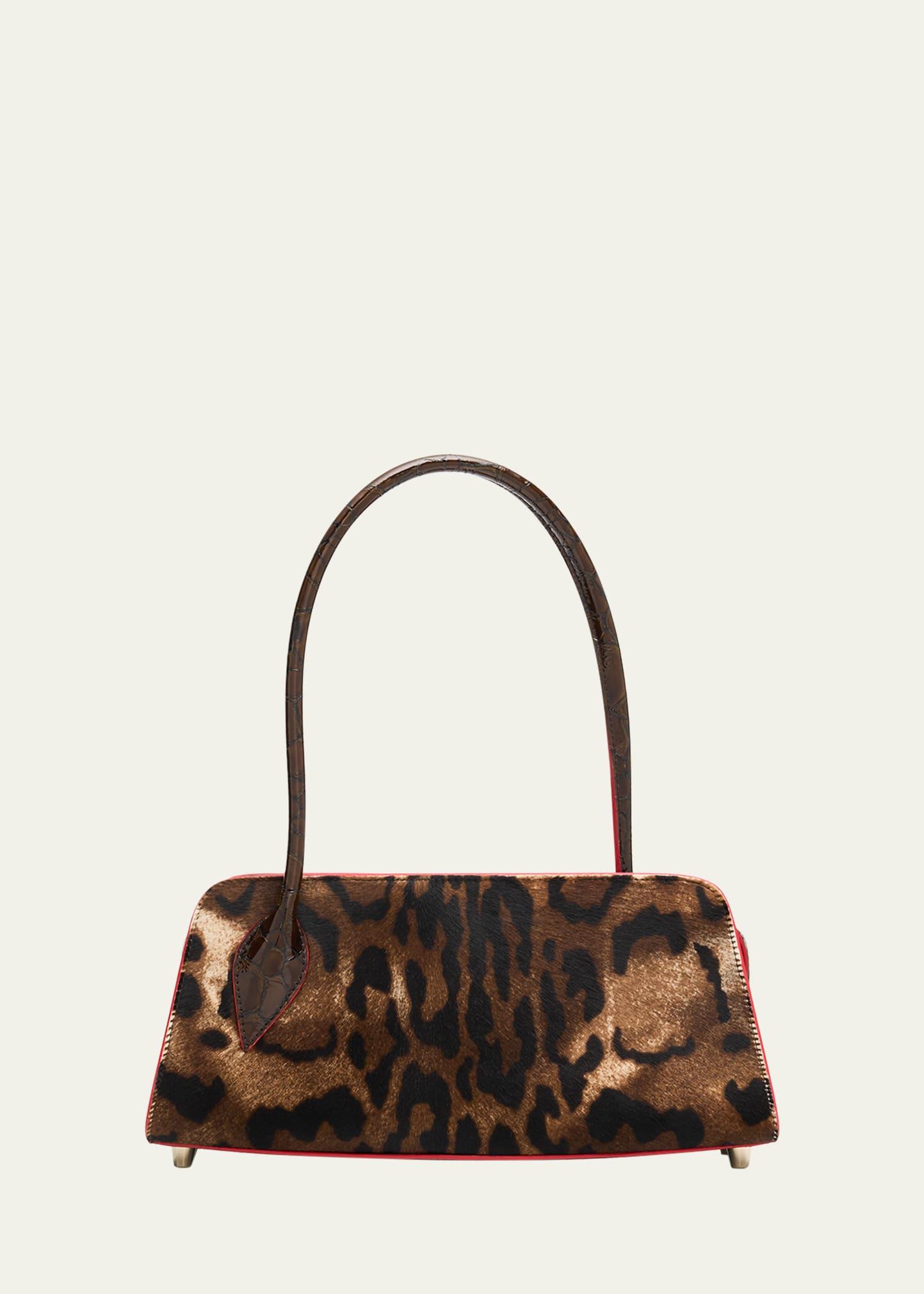 eloise top-handle bag in croc-embossed leather