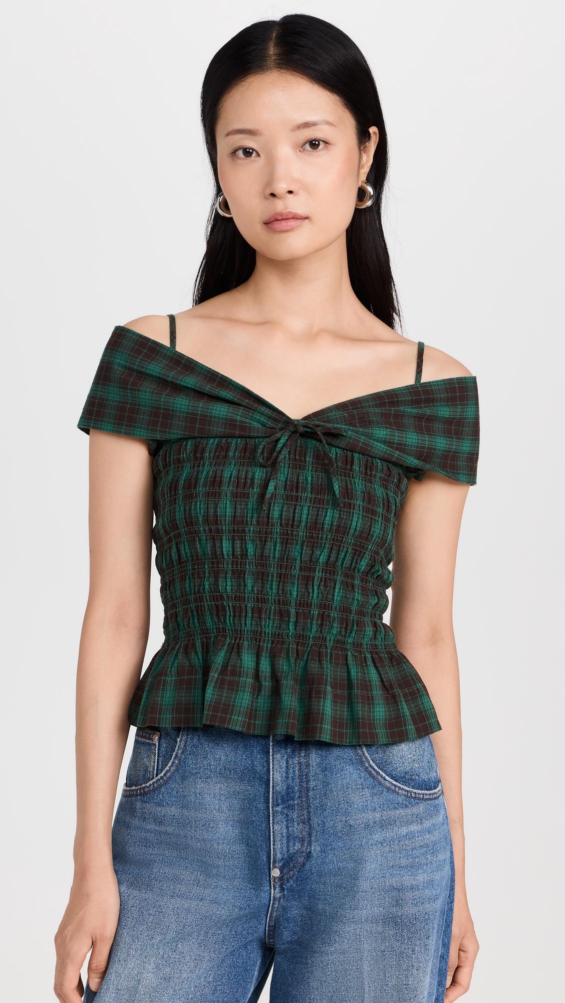 elsa shirred bardot cami