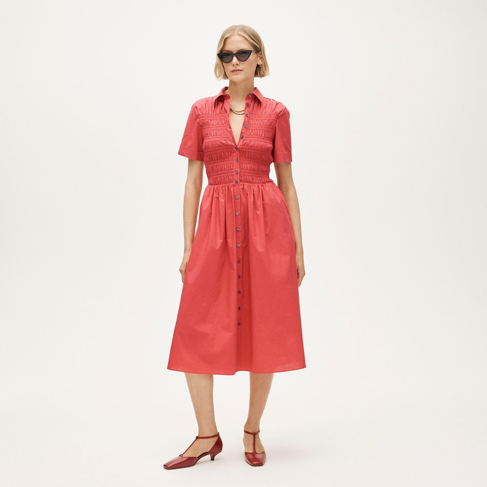 elsie shirt-dress in cotton poplin