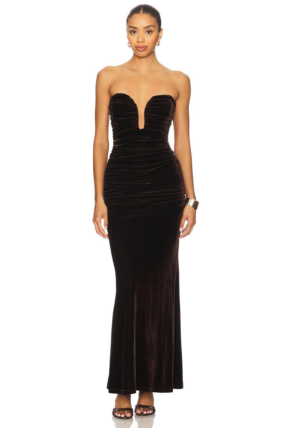 elvira velvet maxi dress