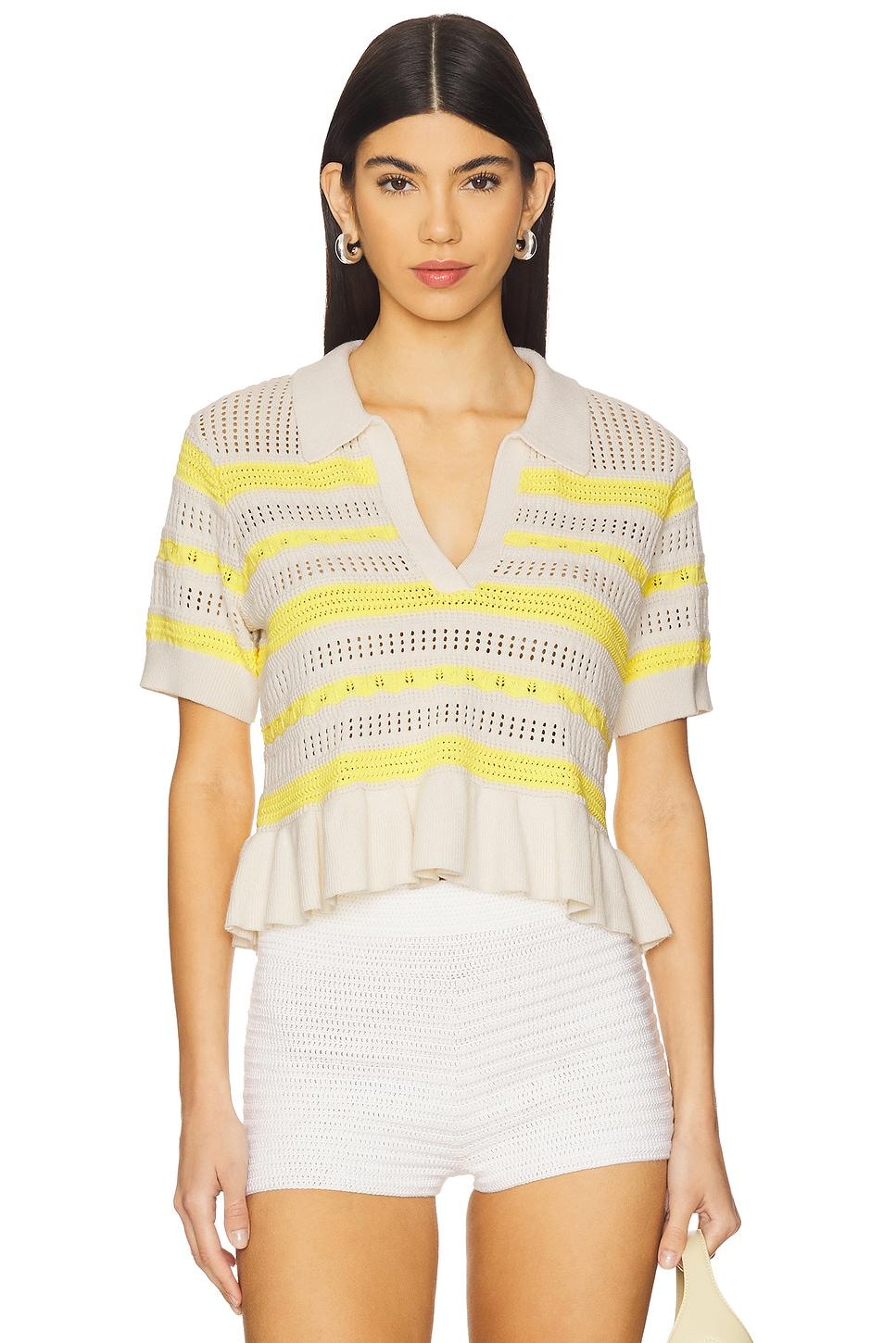 elvire knit polo pullover