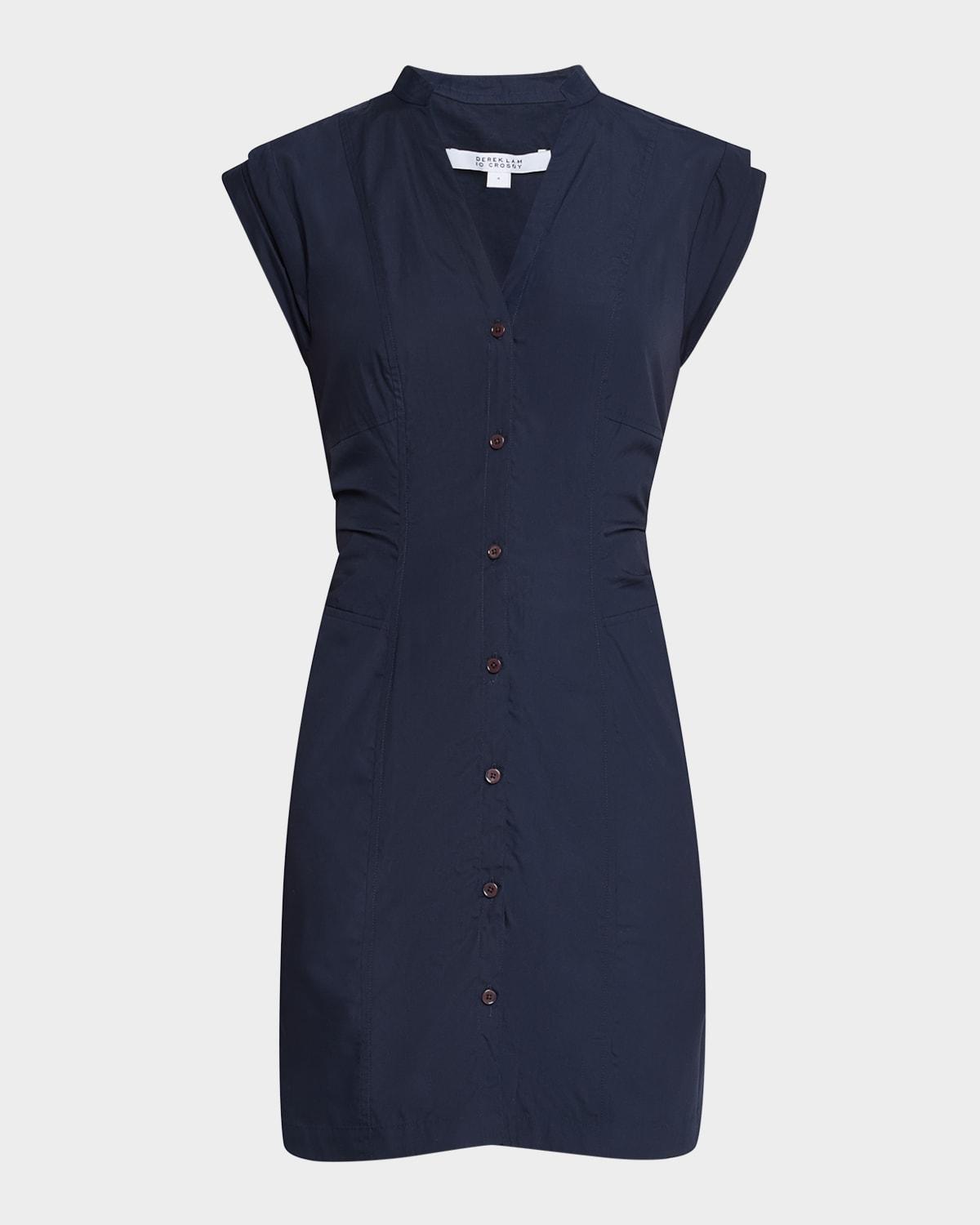 elyse button-front mini dress