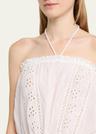 elyse crochet halter maxi dress