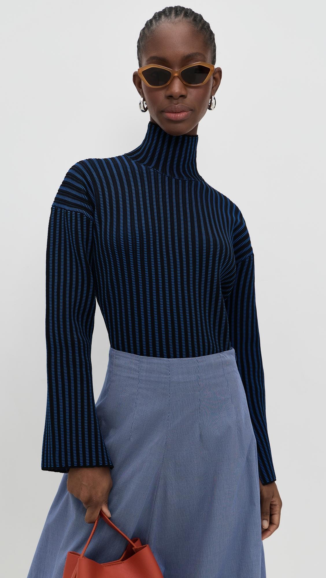 elysia sweater in ladder stripe knit