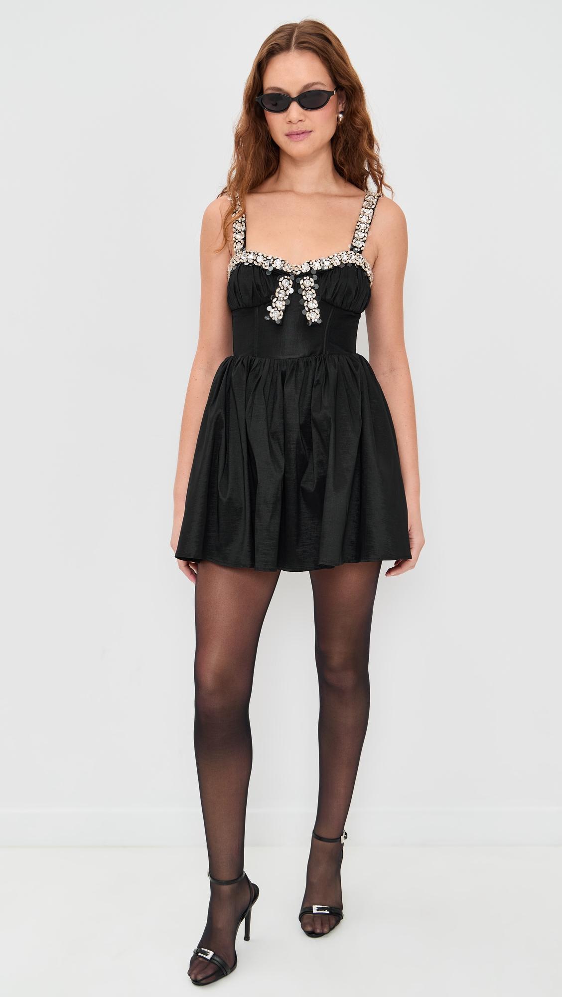 emalie taffeta mini dress