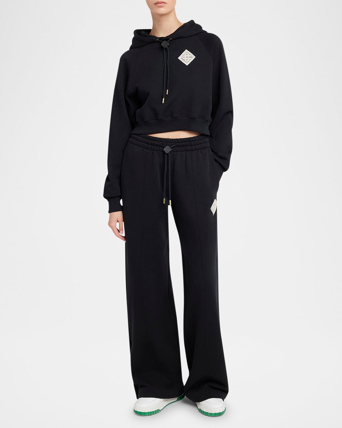 embellished cc patch open-hem joggers