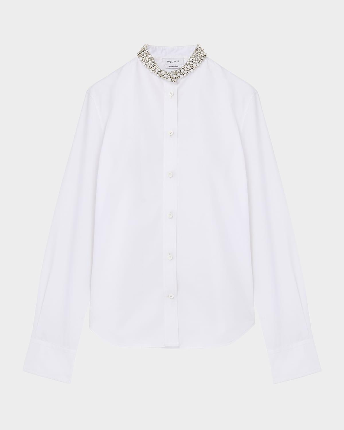 embellished collar shirt
