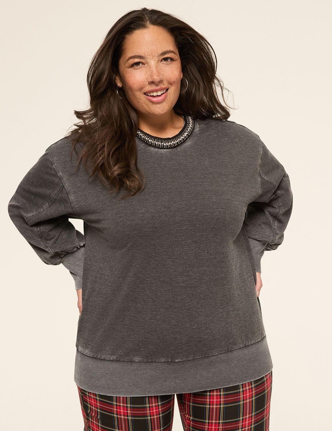 embellished crew-neck sweatshirt