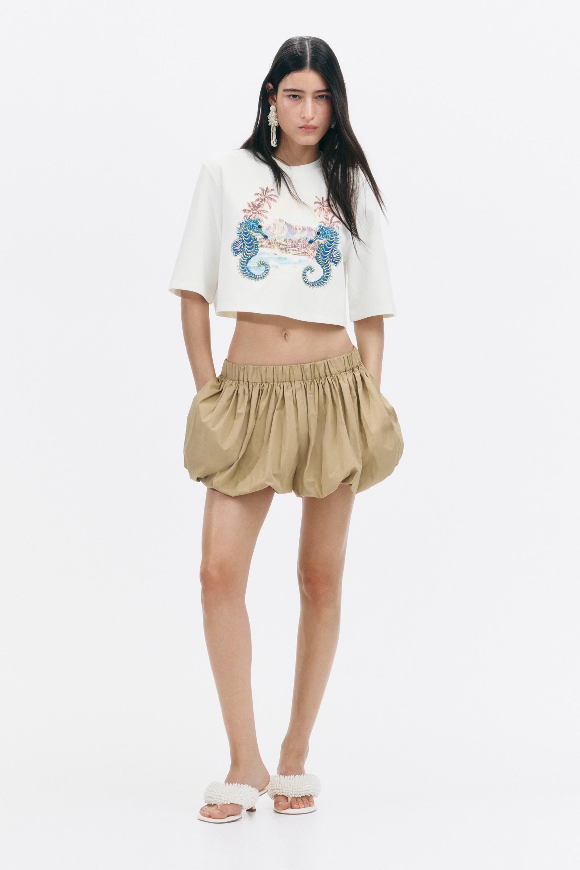 embellished cropped t-shirt