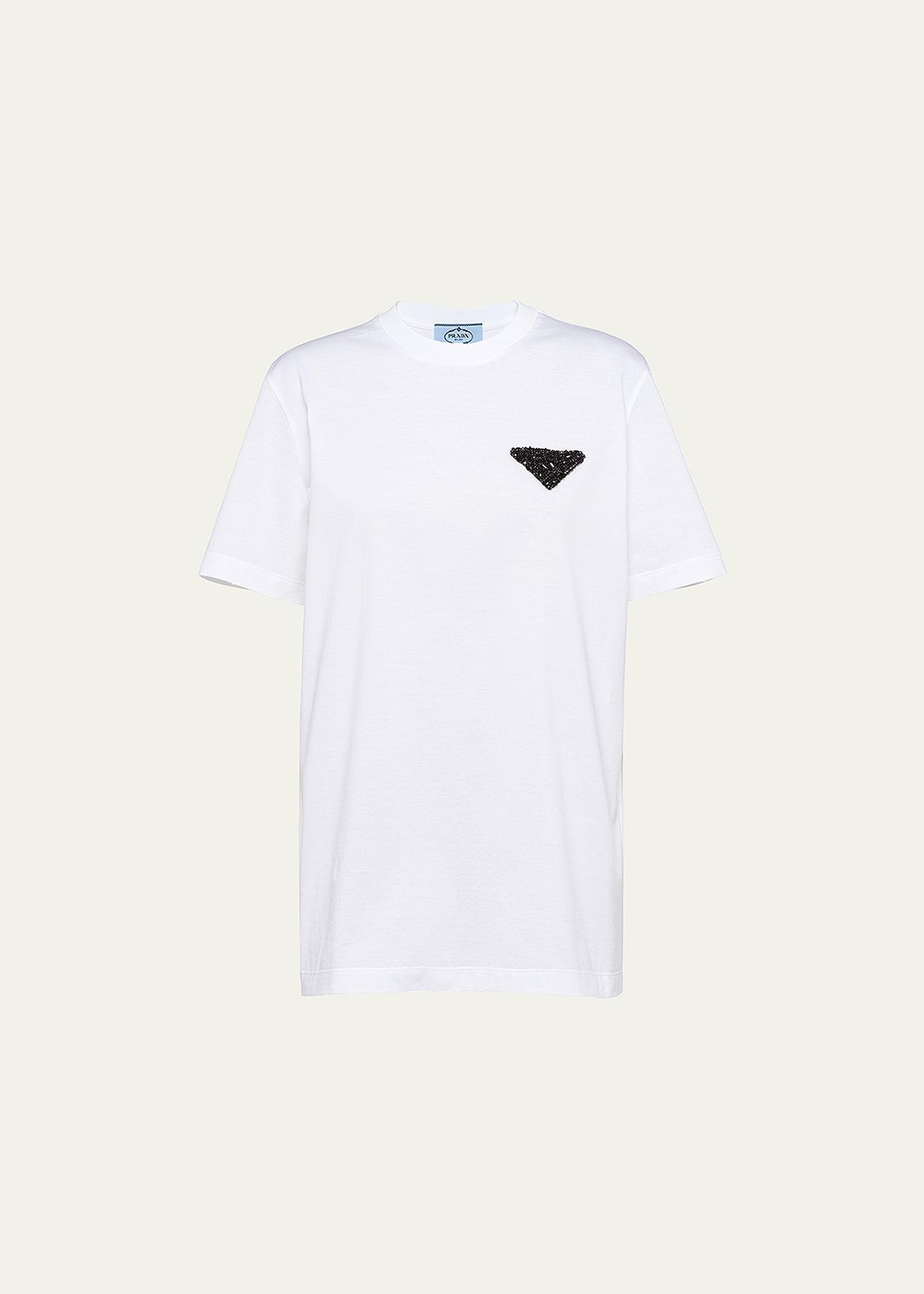embellished logo jersey t-shirt