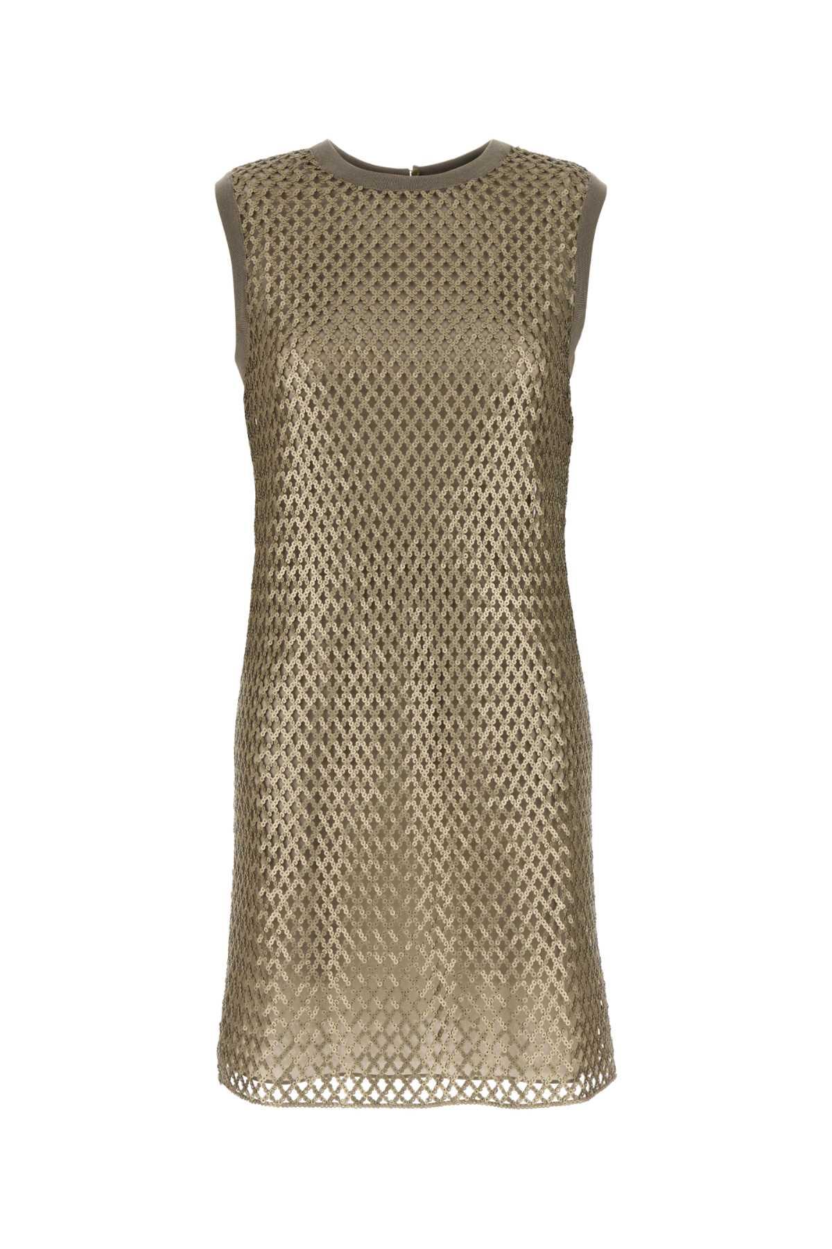 embellished mesh dress