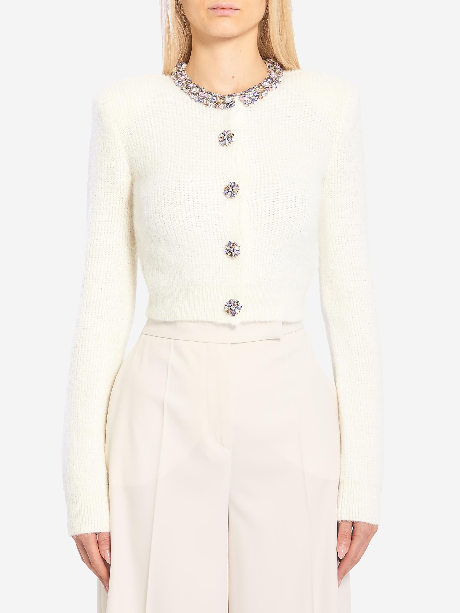 embellished trim cardigan