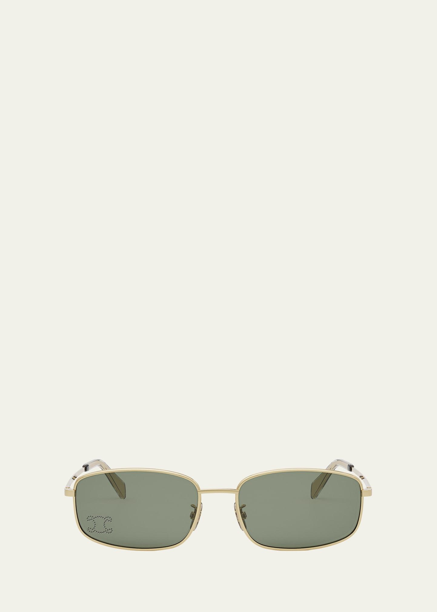 embellished triomphe metal rectangle sunglasses