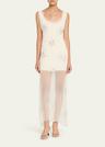embellished tulle sleeveless maxi dress