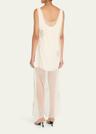 embellished tulle sleeveless maxi dress