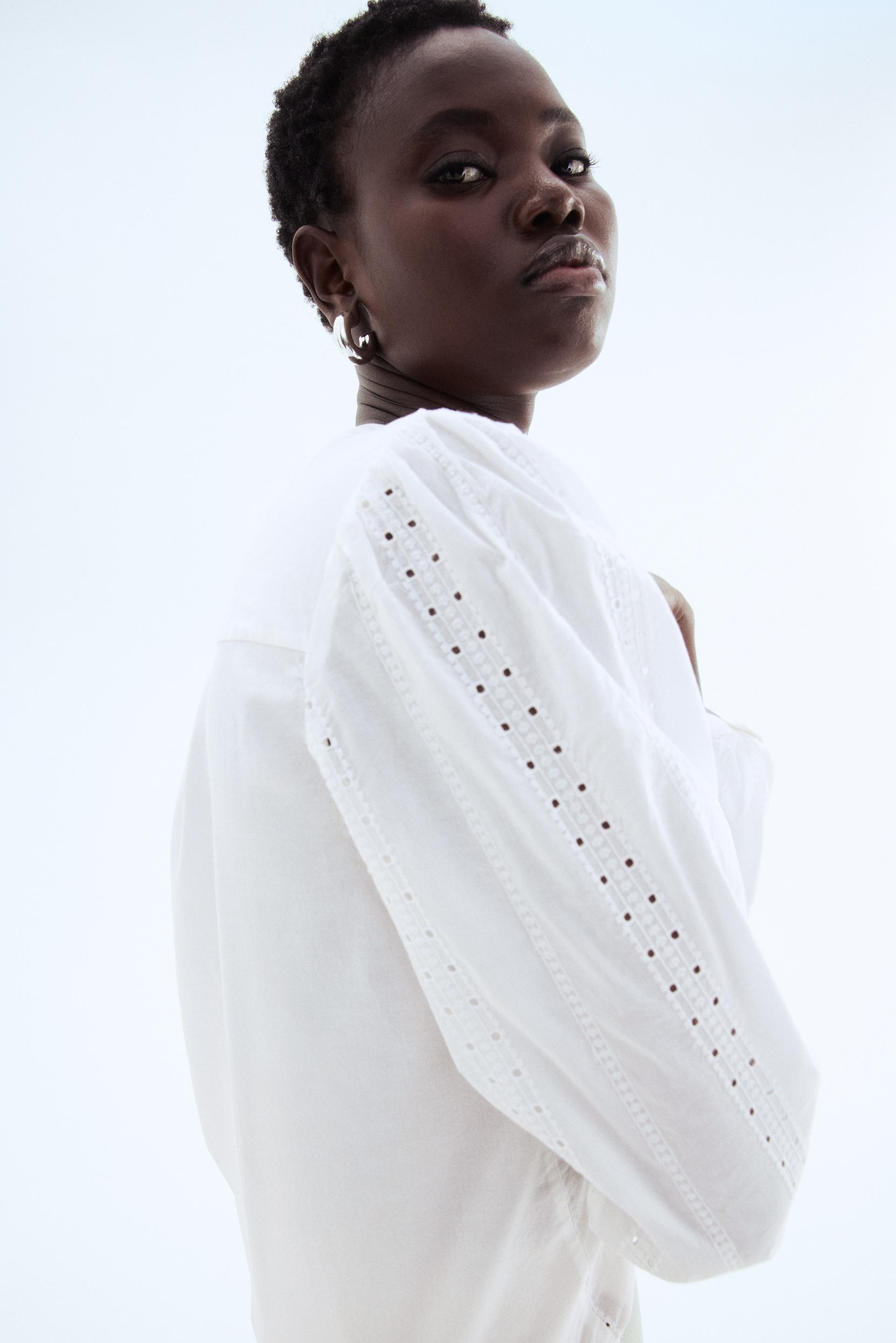 embroidered cotton blouse