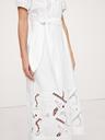 embroidered cotton poplin ruched dress