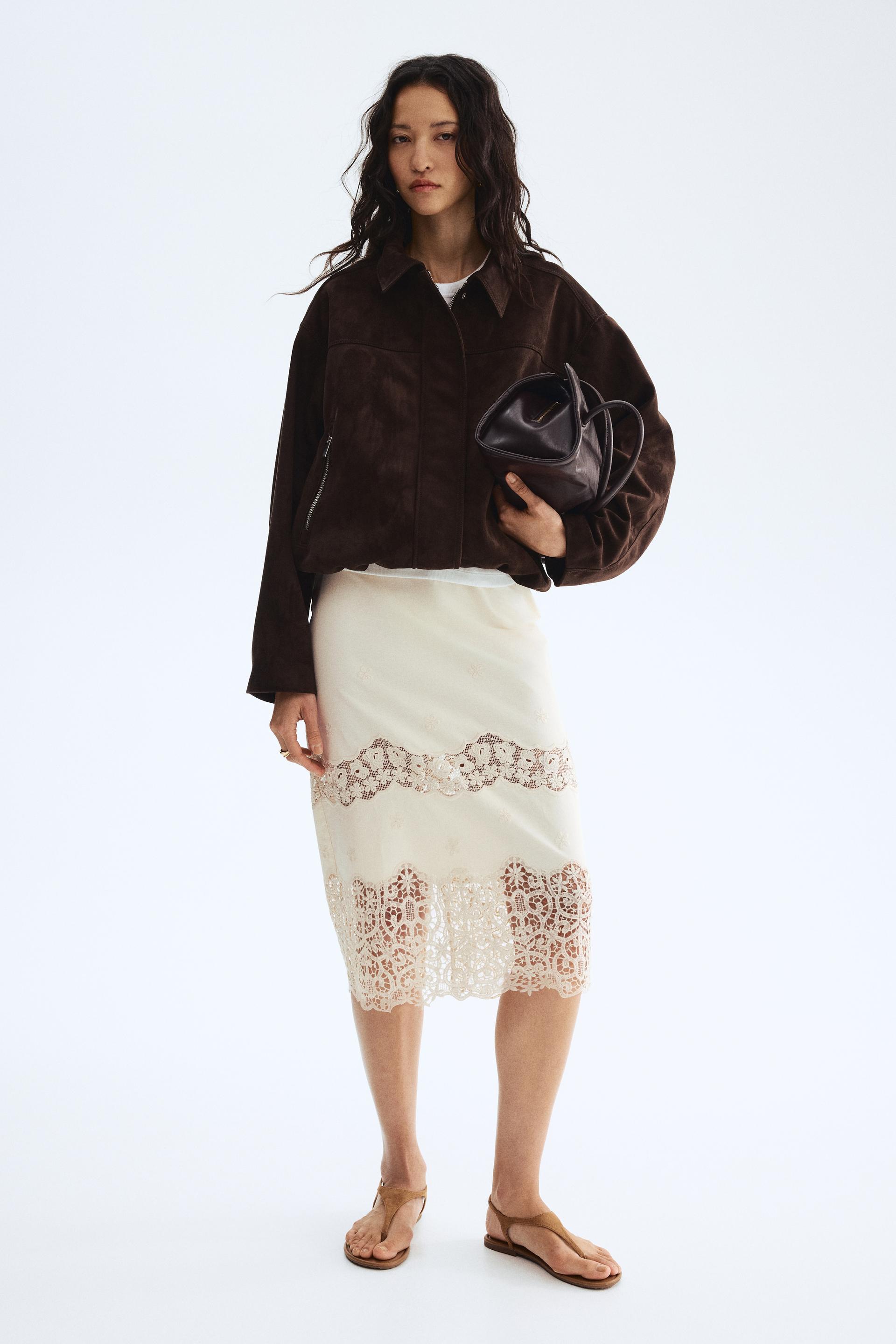 embroidered cotton skirt