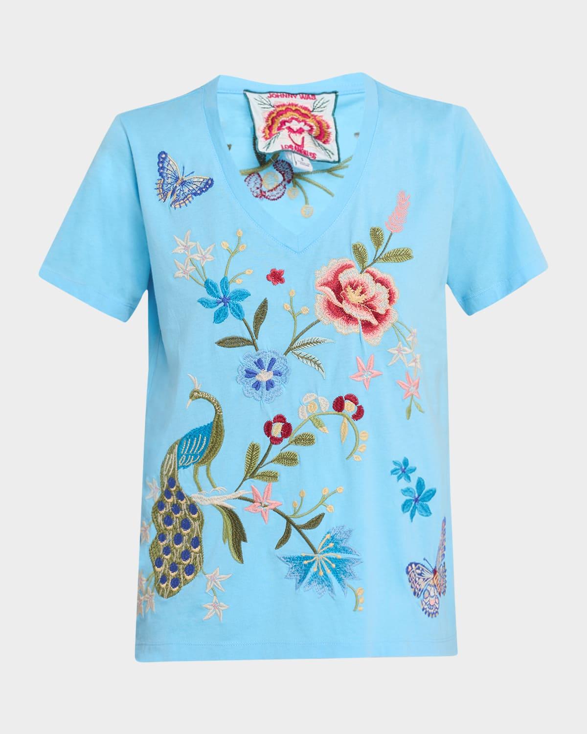 embroidered cotton tee