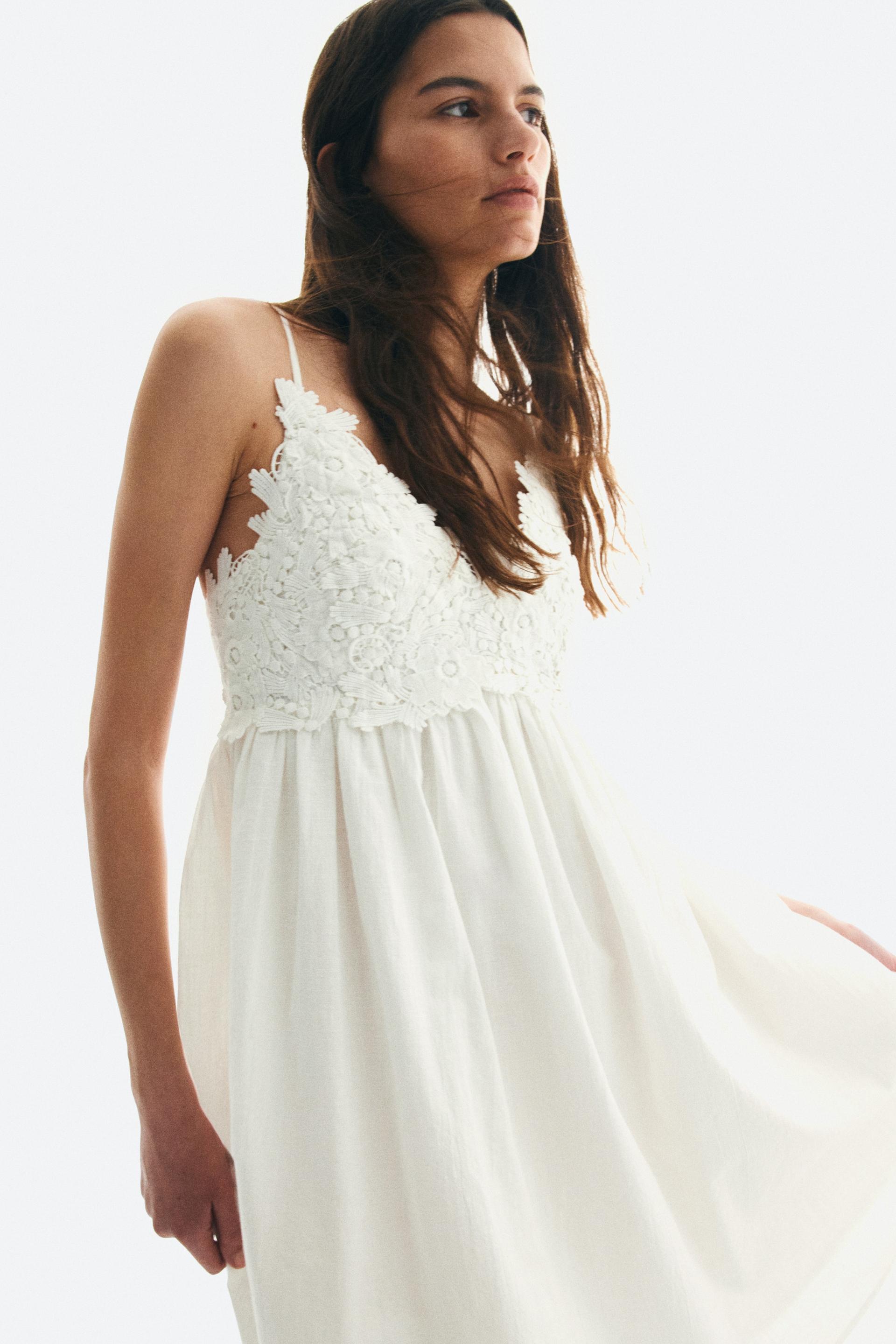 embroidered-detail dress