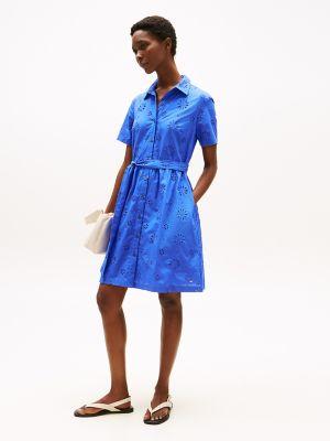 embroidered eyelet shirtdress