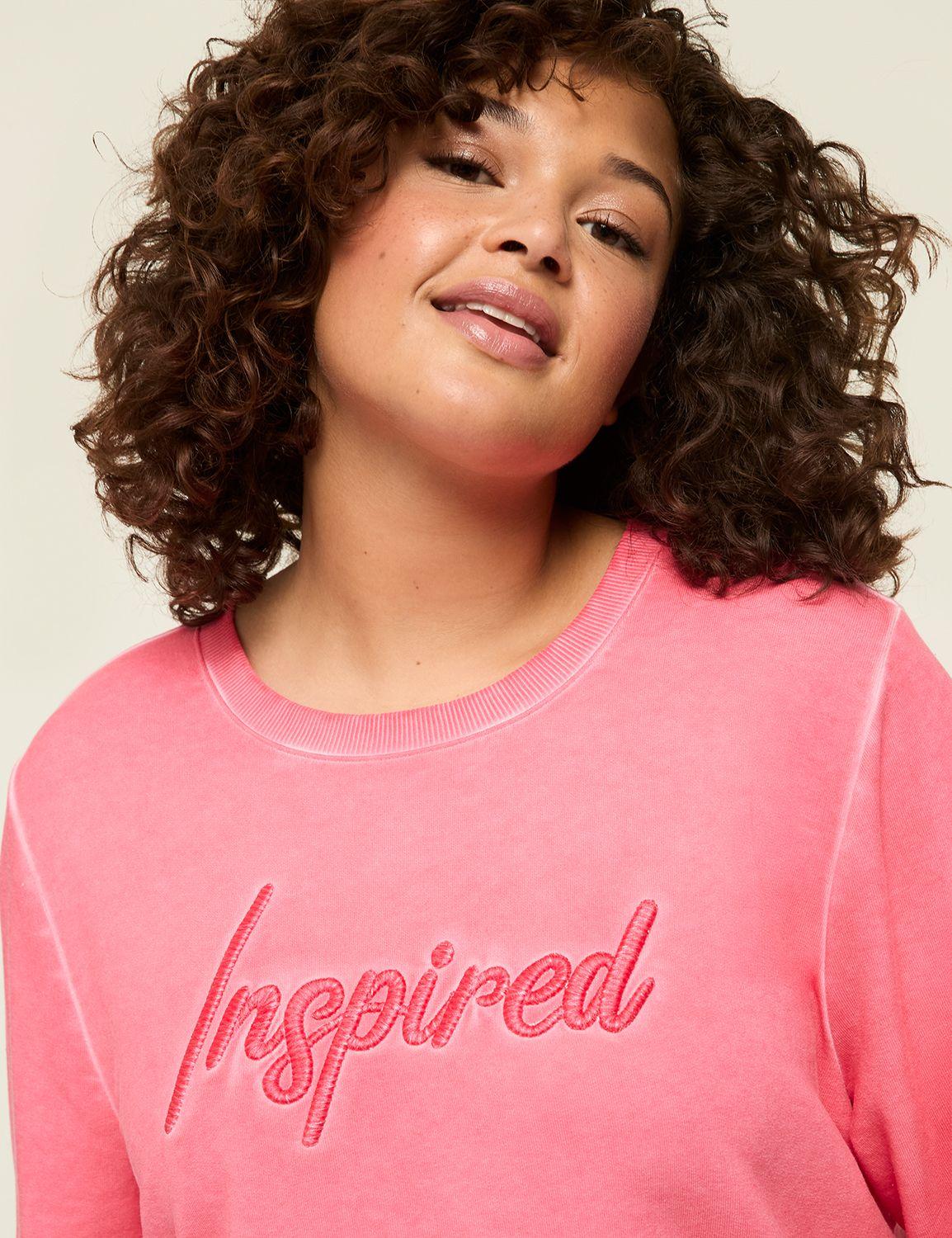 embroidered inspired graphic sweatshirt
