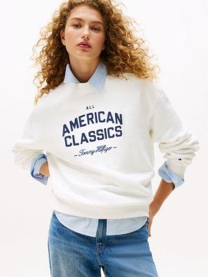 embroidered logo varsity sweatshirt