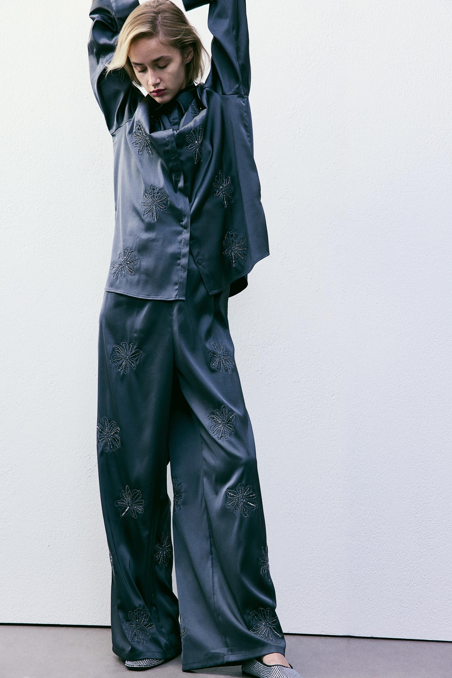 embroidered pants