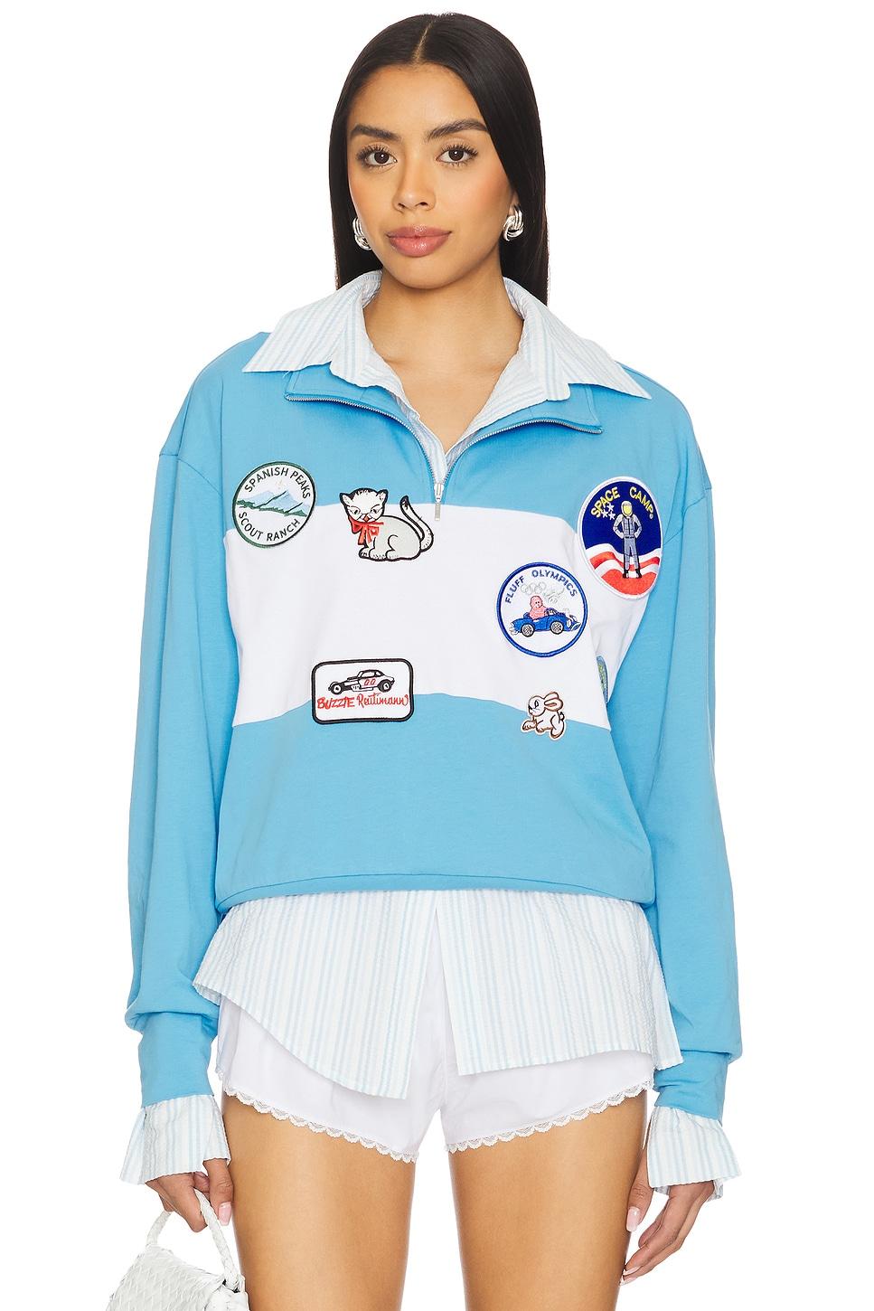 embroidered patches sweatshirt