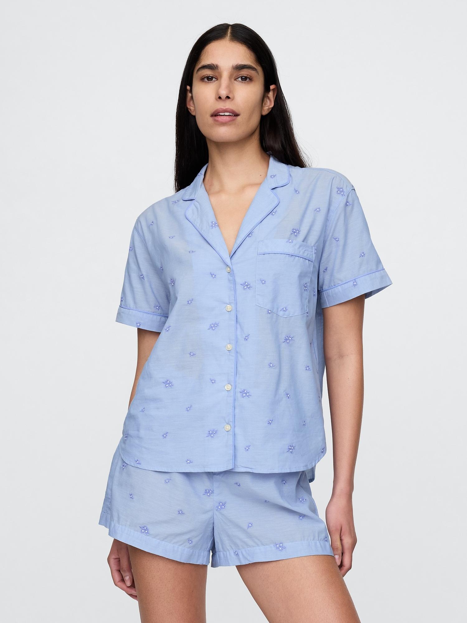 embroidered pj shirt