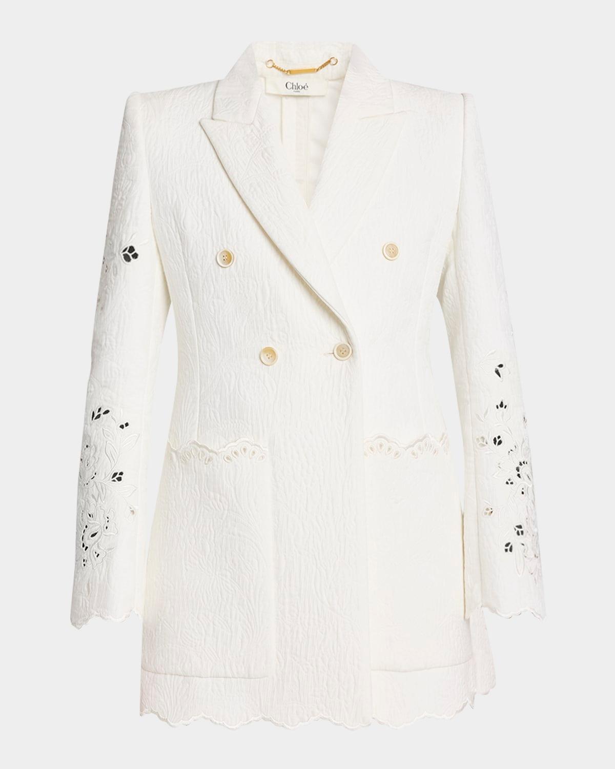embroidered spongy jacquard jacket