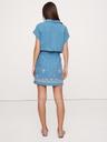 embroidered tencel™-linen wrap dress