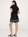embroidered tencel™-linen wrap dress