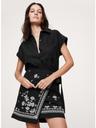 embroidered tencel™-linen wrap dress