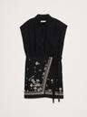 embroidered tencel™-linen wrap dress