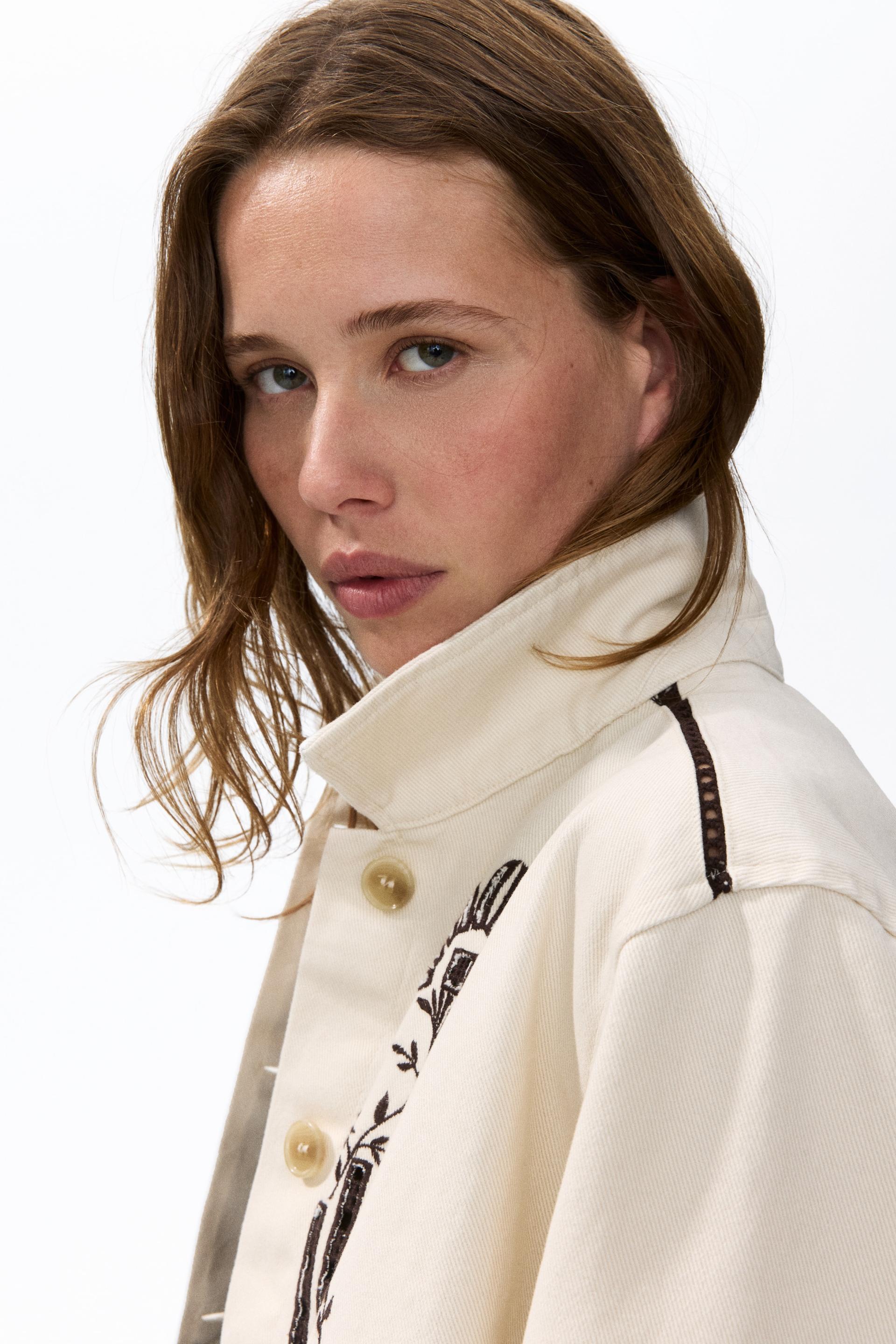 embroidered twill jacket