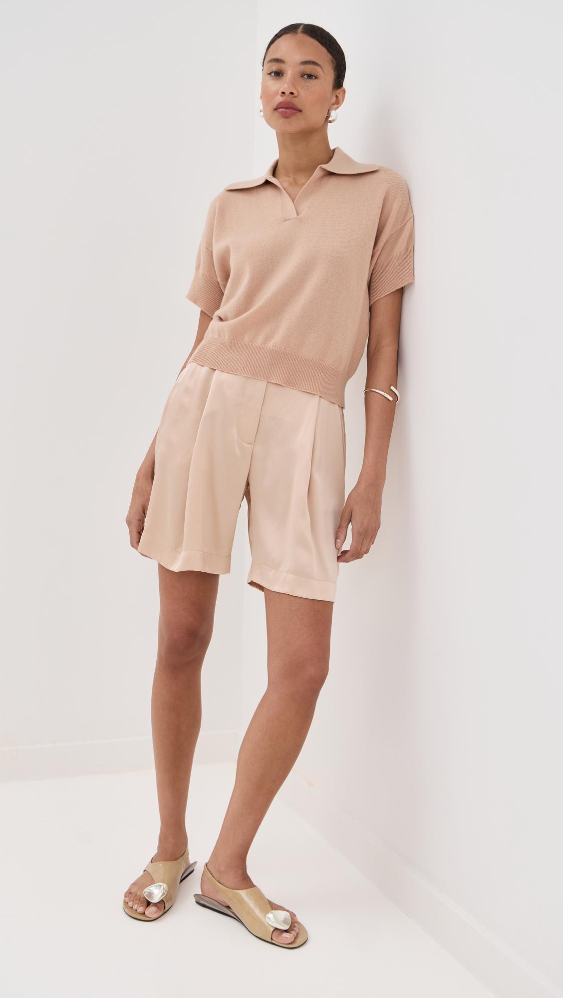 emerson high rise pleated shorts