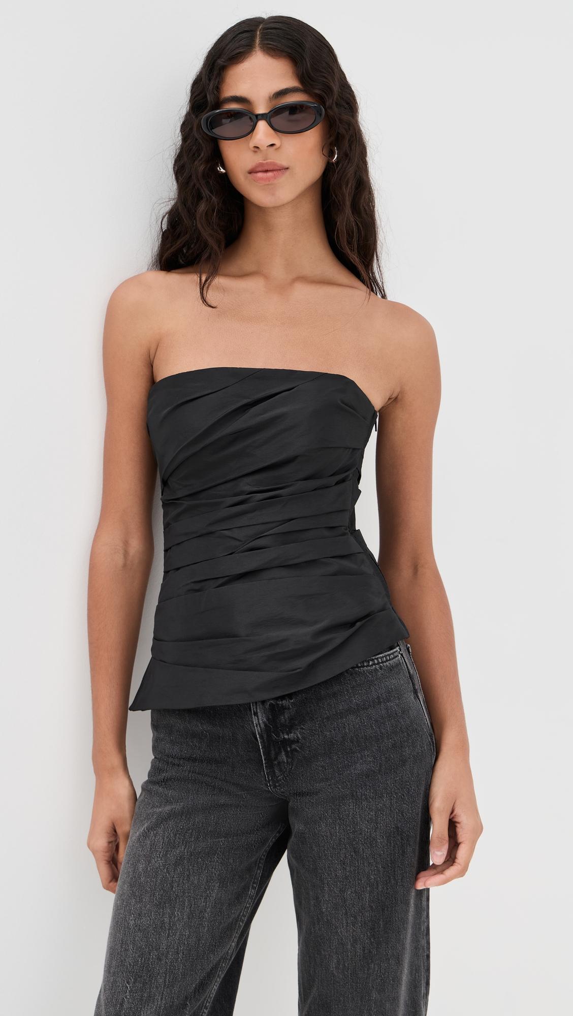 emerson ruched bustier top