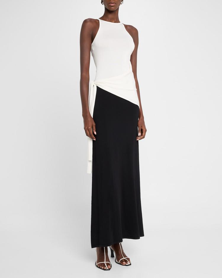 emery sleeveless tie-waist dress