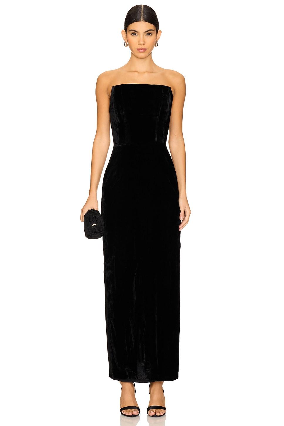 emery velvet maxi dress