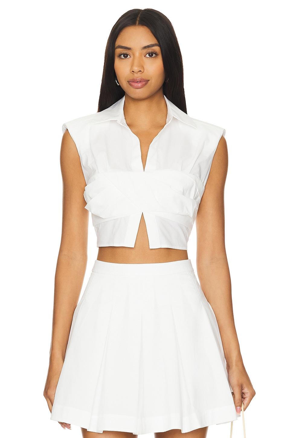 emie cropped box sleeve top