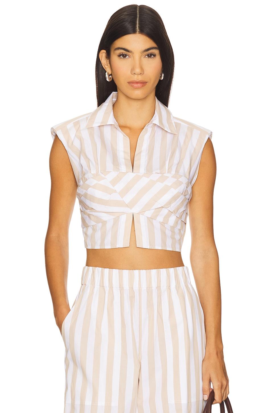 emie cropped box sleeve top