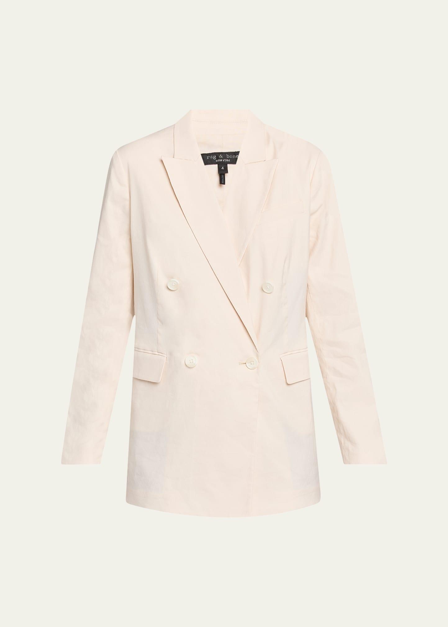 emile double-breasted linen blazer