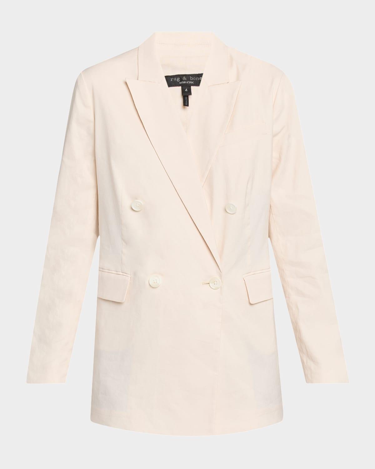 emile double-breasted linen blazer