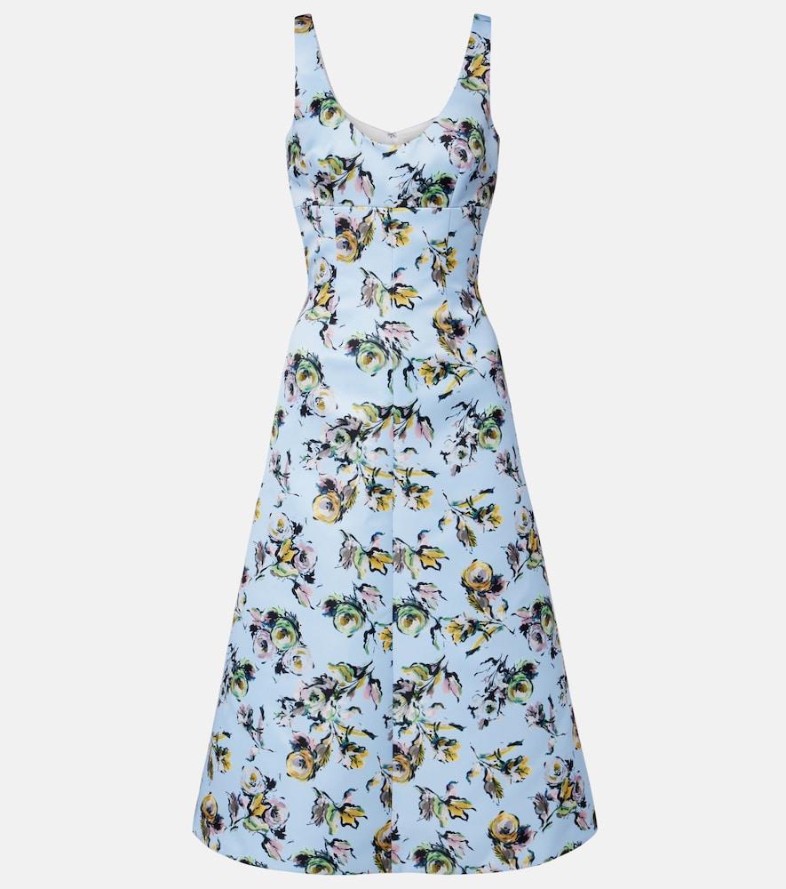 emilia wickstead abella floral satin cocktail dress