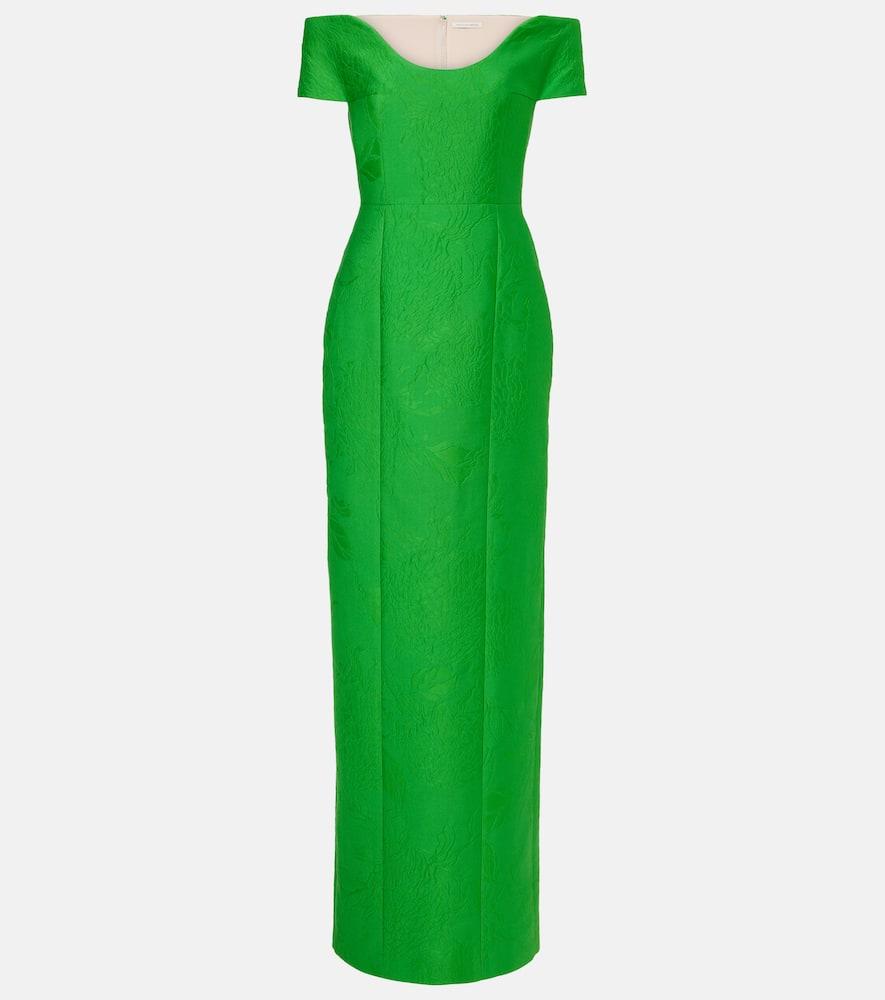 emilia wickstead aislinn jacquard maxi dress