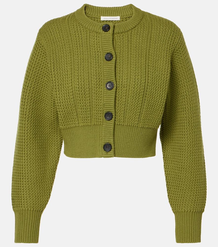 emilia wickstead albert cropped wool cardigan
