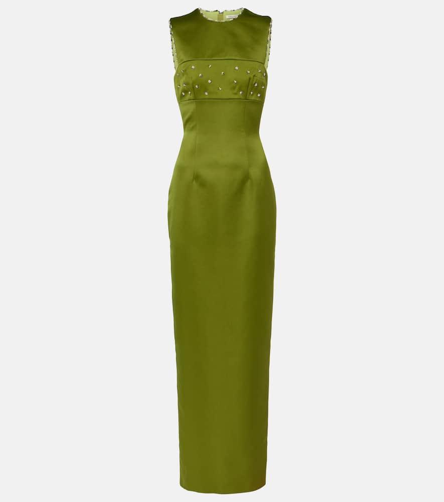 emilia wickstead amadine embellished satin gown