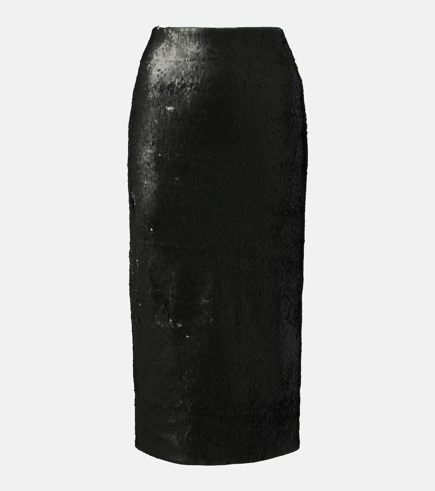 emilia wickstead bethan sequined pencil skirt