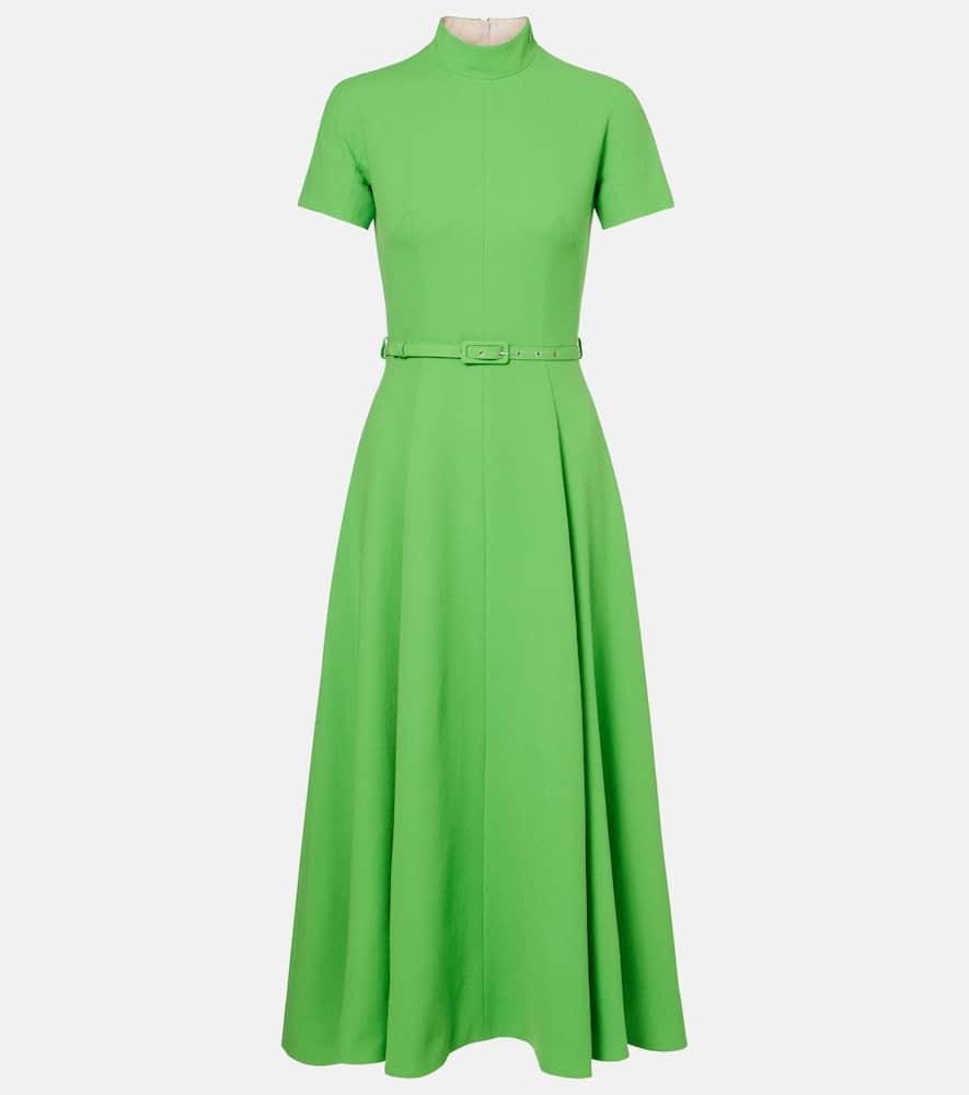 emilia wickstead camilla belted wool midi dress